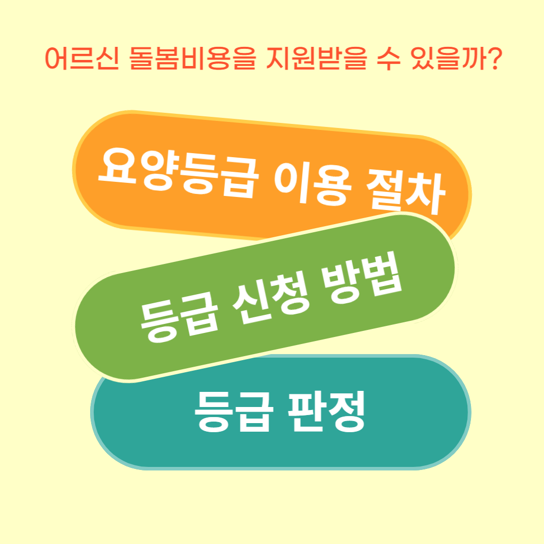 노인장기요양등급 신청 방법 절차 의사소견서 등급 혜택