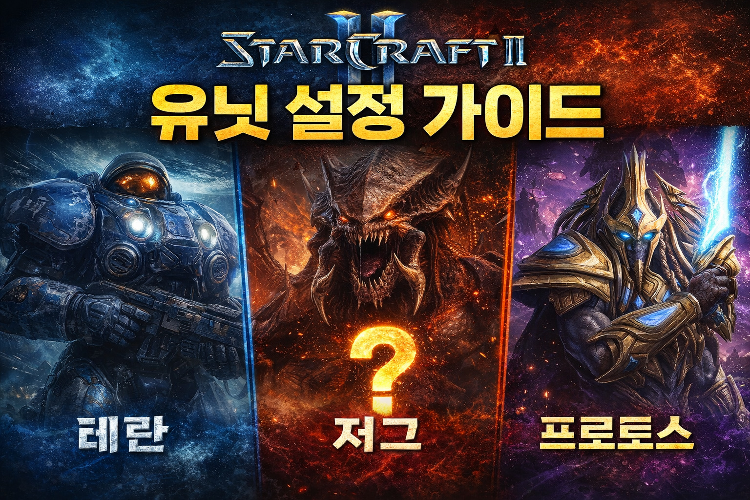 스타크래프트2 유닛 설정 가이드 테란 저그 프로토스 비교 썸네일