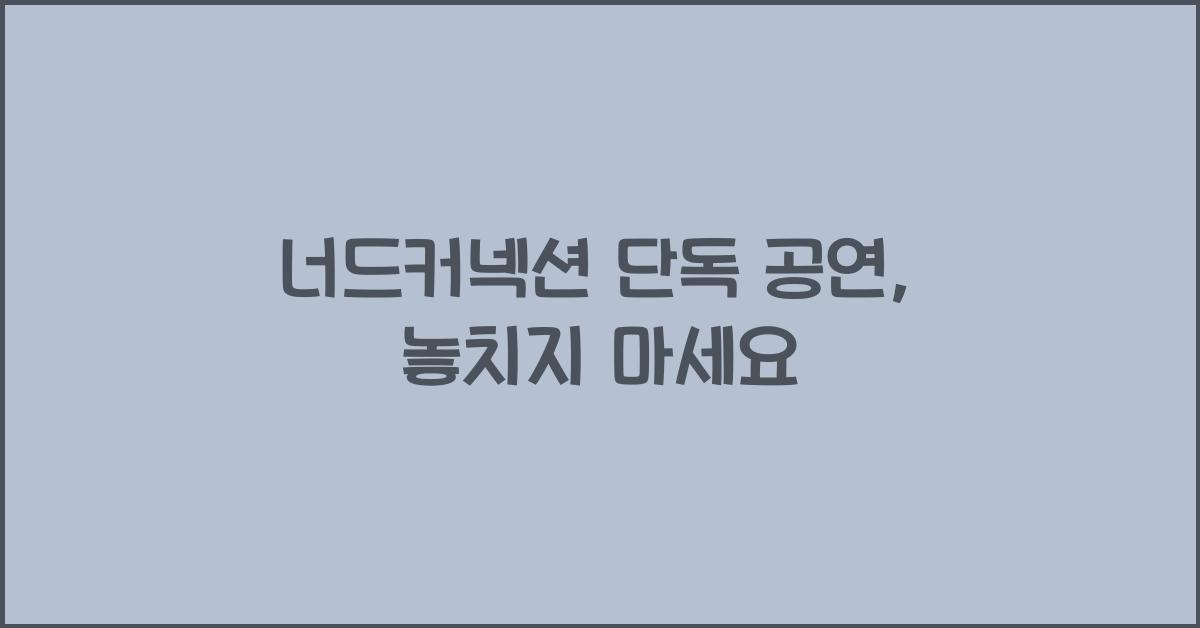 너드커넥션 단독 공연