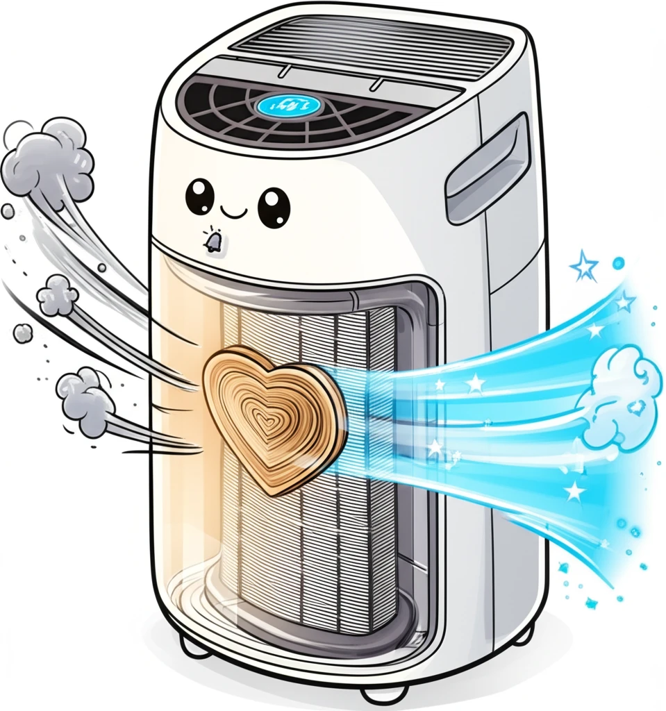 거실과 침실용 공기청정기 용량 계산법..