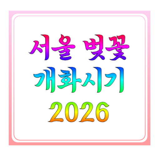 서울 벚꽃 개화시기 2026: 언제 피고, 언제 가야 가장 예쁜지(만개&middot;절정까지)