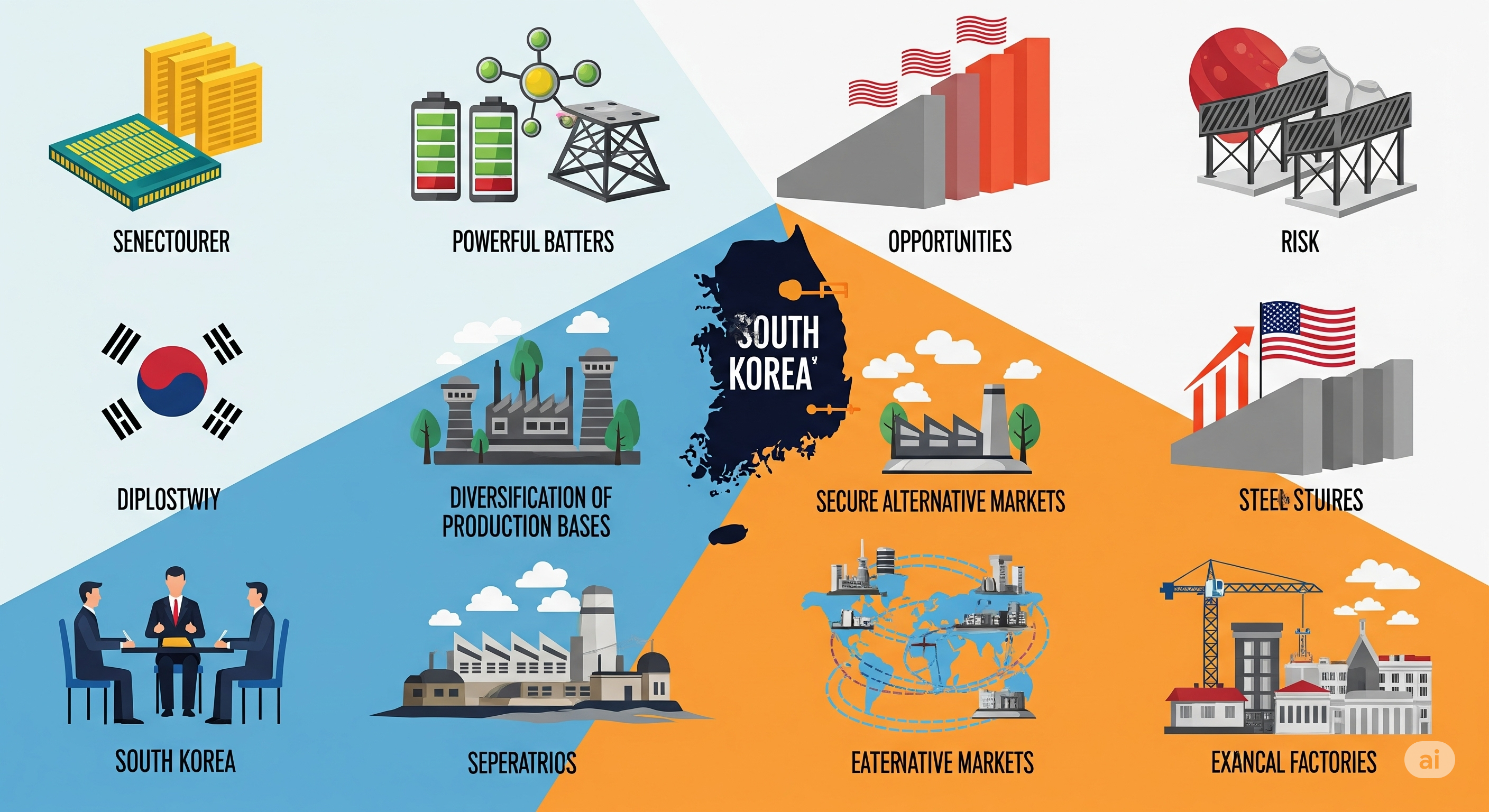 "한국의 현실과 전략: 기회와 리스크 공존"에 대한 이미지입니다.