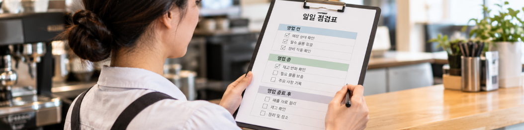 매장 운영 업무를 효율적으로 정리하는 방법, 초보 사장님을 위한 일일 점검표