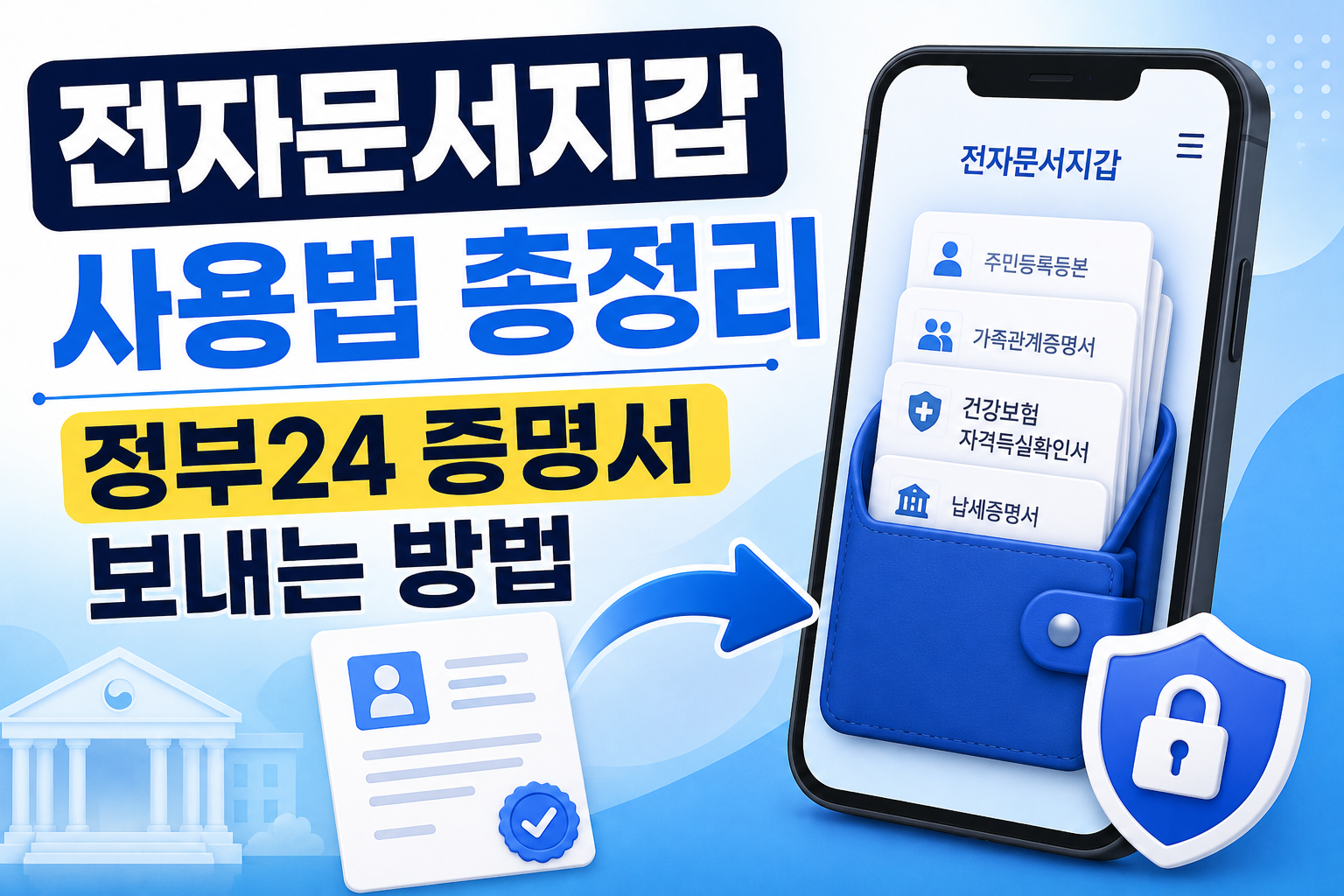 전자문서지갑 사용법 총정리|정부24 증명서 보내는 방법 관련 사진