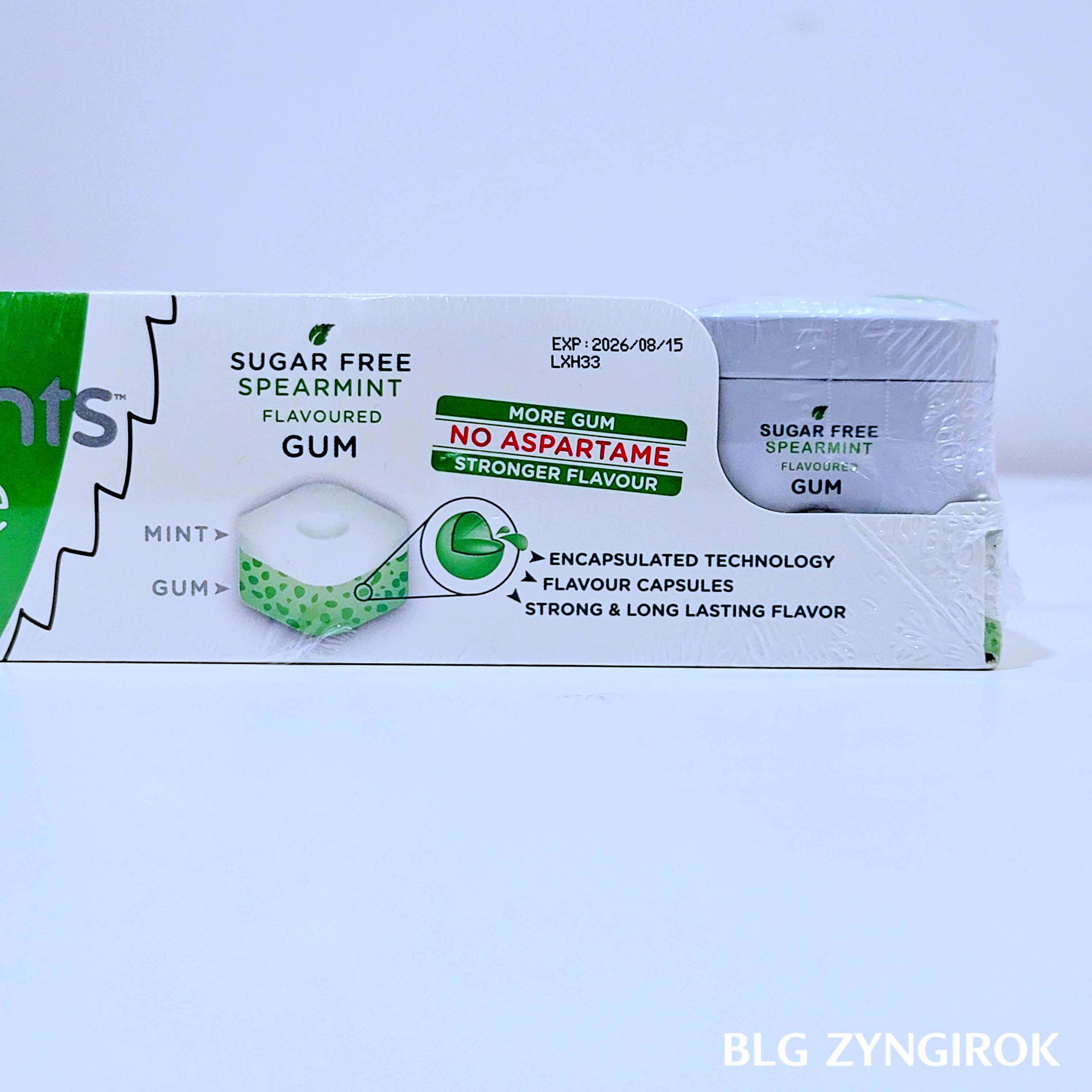 벨라민츠 화이트 껌 특징 설명 모습이다.