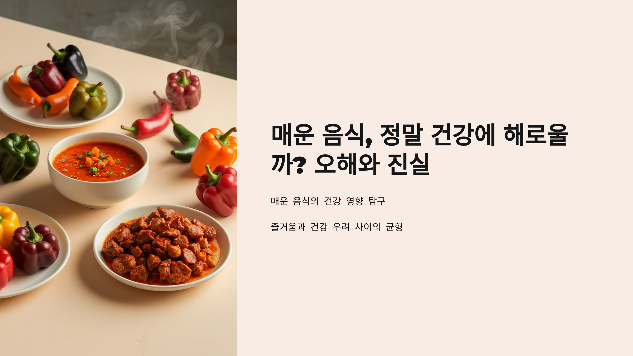 매운 음식, 정말 건강에 해로울까? 오해와 진실
