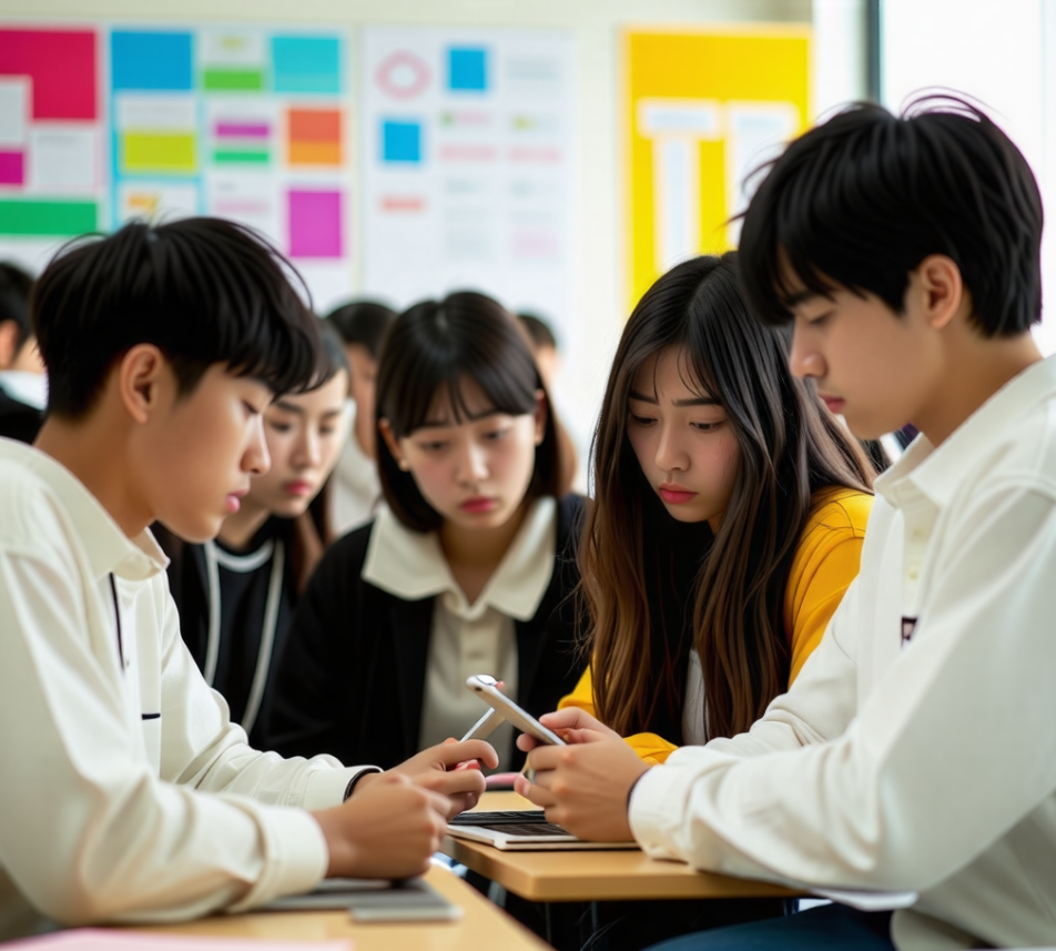 소통하는 청소년 이미지