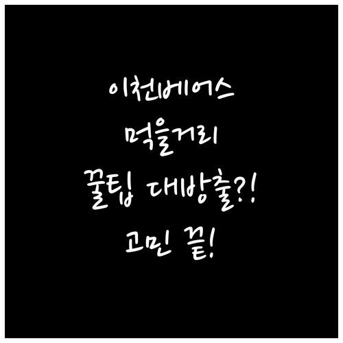 이천베어스필드 먹을거리 걱정 끝..