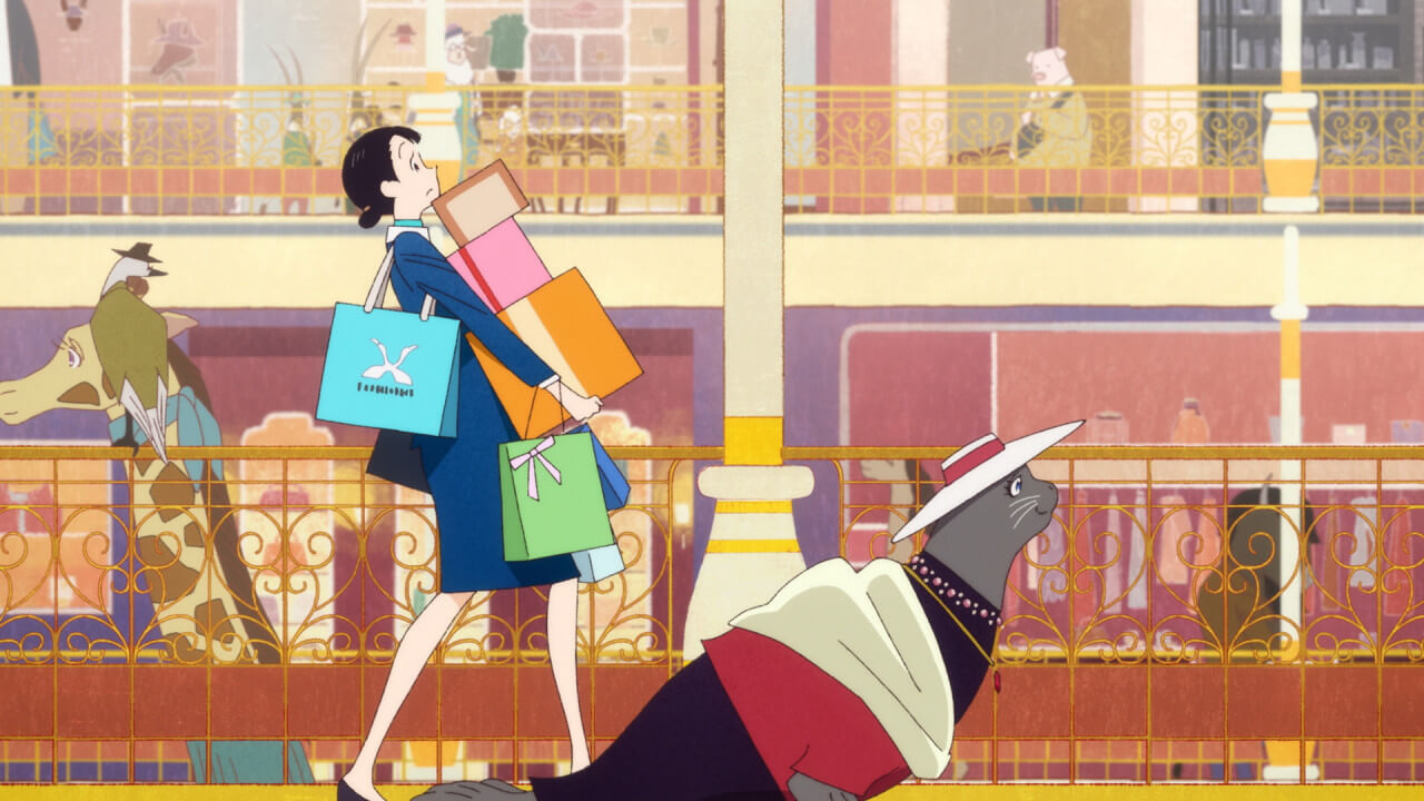 카리브해몽크물범이 드레스를 사기 위해 아키노를 데리고 다니는 장면