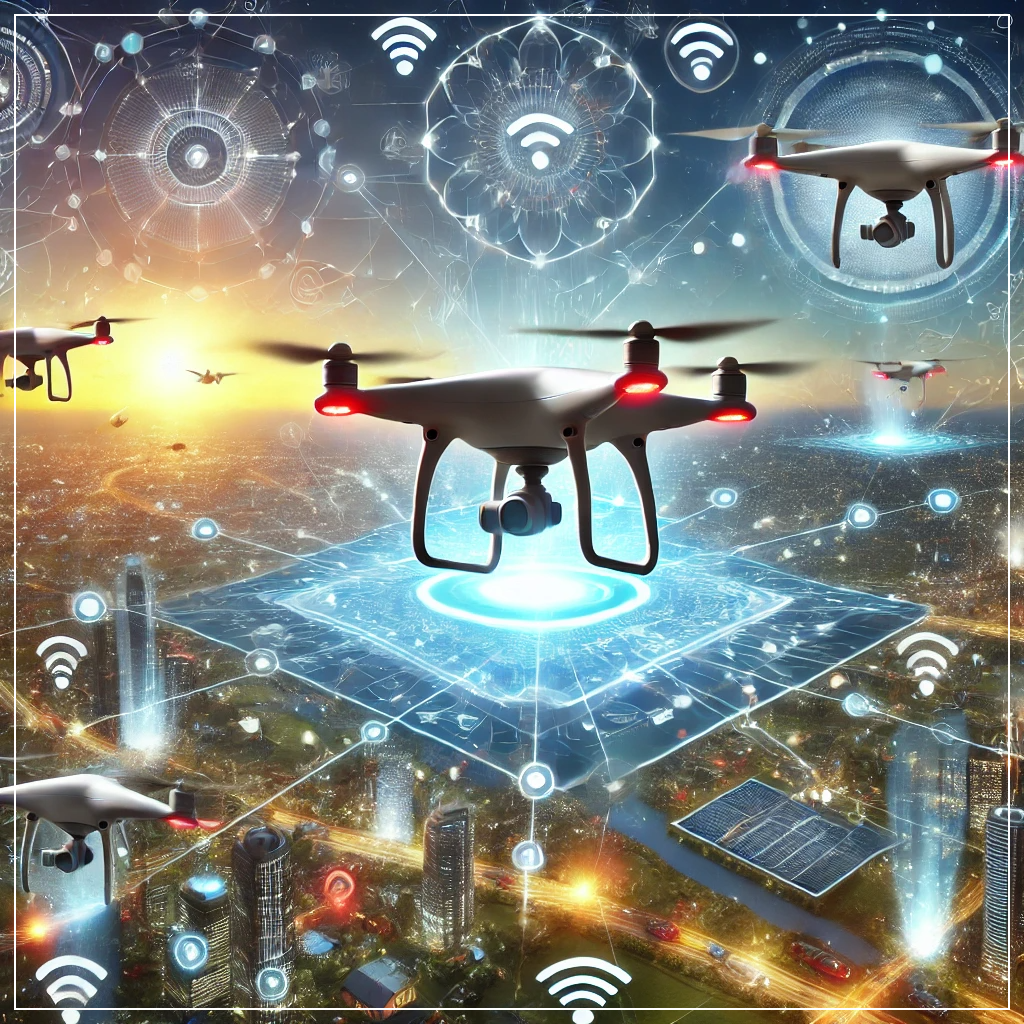 미래 드론 기술을 나타낸 이미지