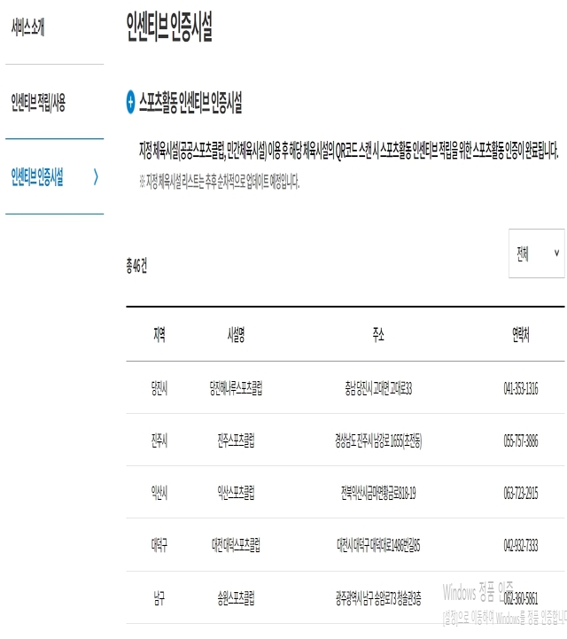 인센티브-인증시설