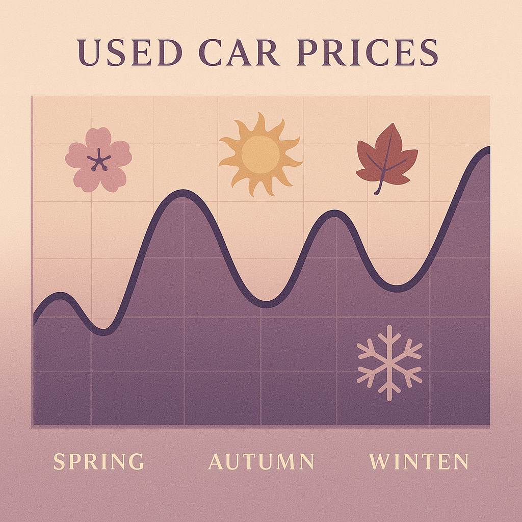계절에 따른 중고차 판매 평균 가격 조사 및 분석
