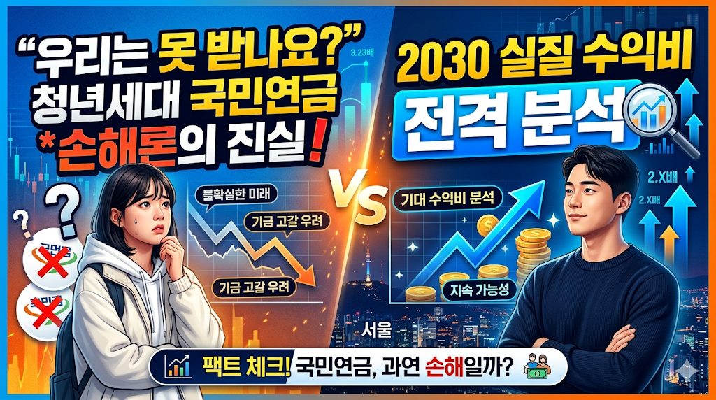 "우리는 못 받나요?" 청년세대 국민연금 손해론의 진실과 2030 실질 수익비 전격 분석