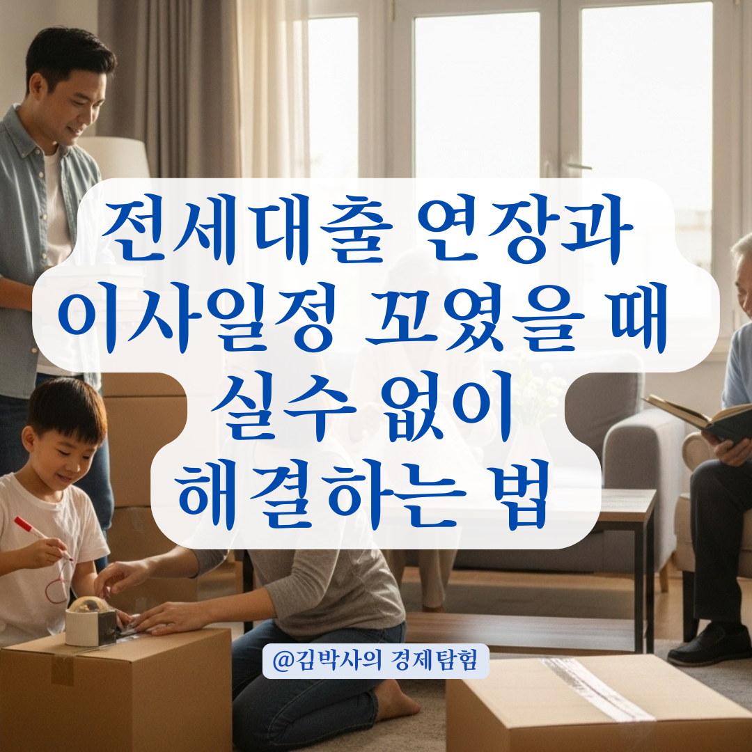전세대출 연장 앞두고 이사 일정 꼬였다면? 실수 없이 처리하는 방법.