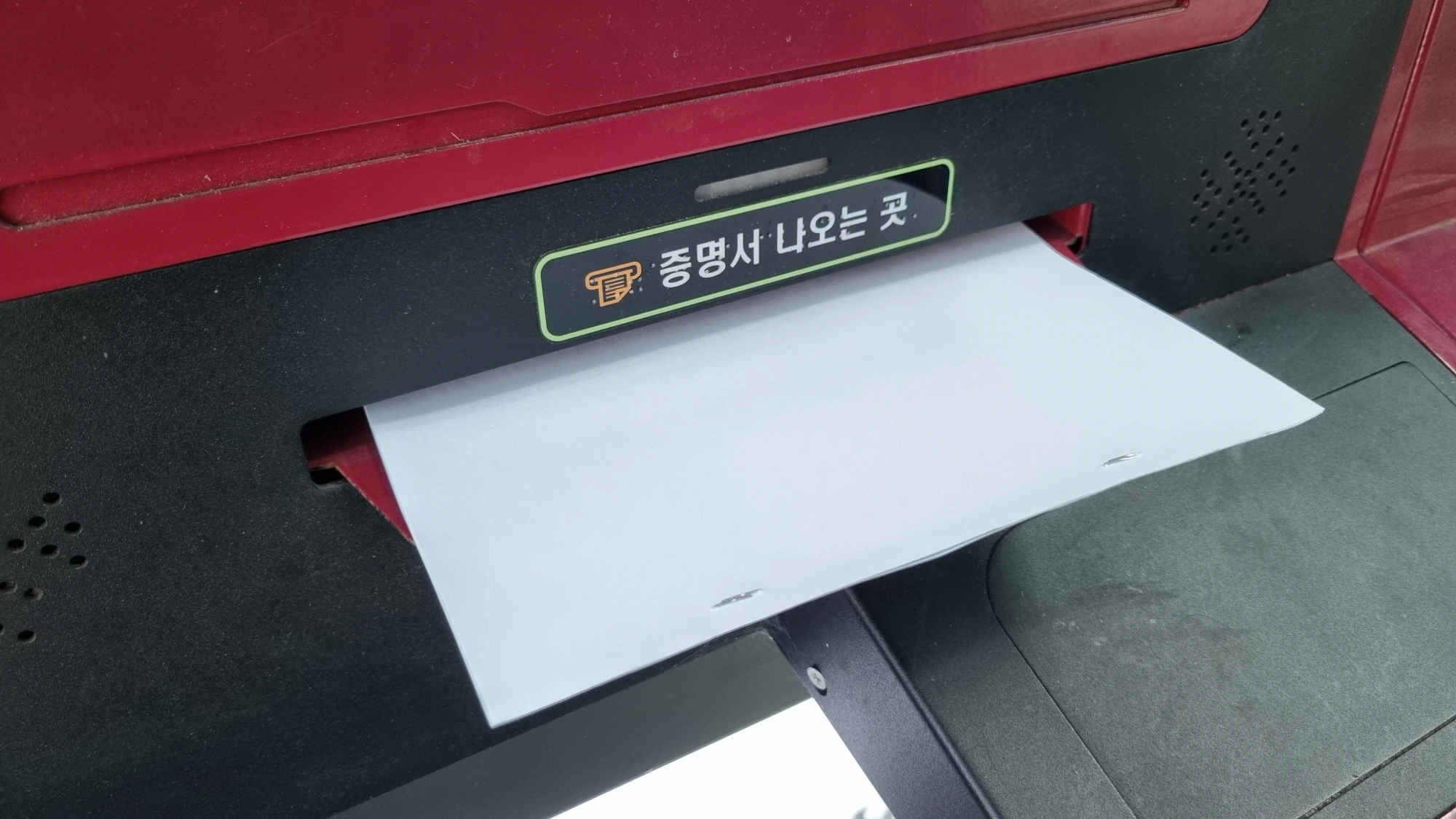 발급 완료 모습