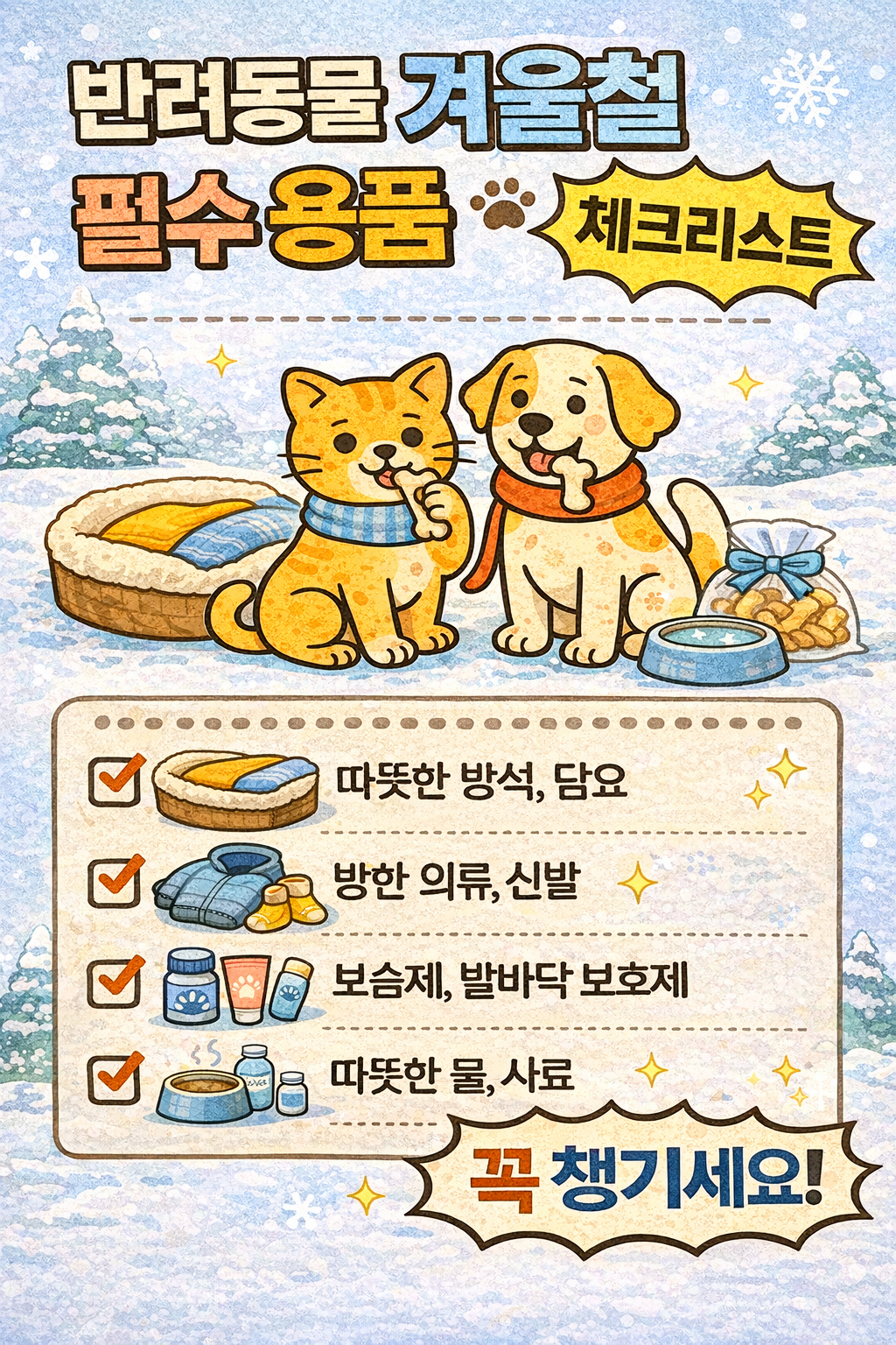 반려동물 겨울철 필수 용품 체크리스트 관련사진