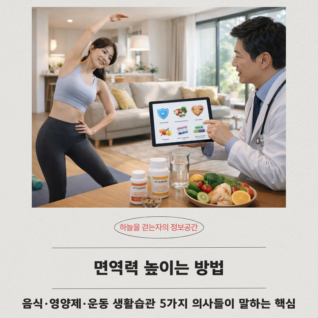 면역력 높이는 방법|음식·영양제·운동 생활습관 5가지 의사들이 말하는 핵심