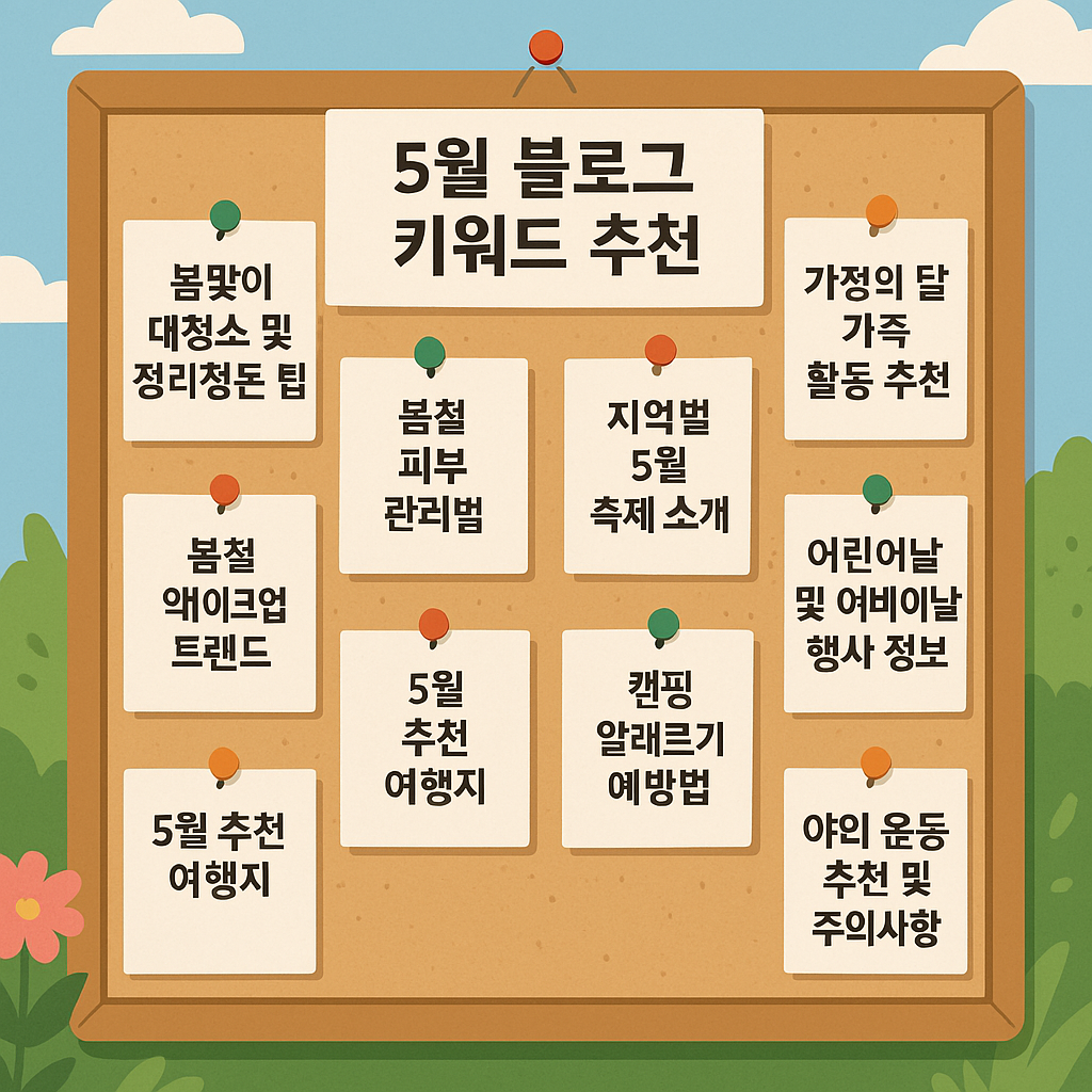5월 블로그 키워드 추천
