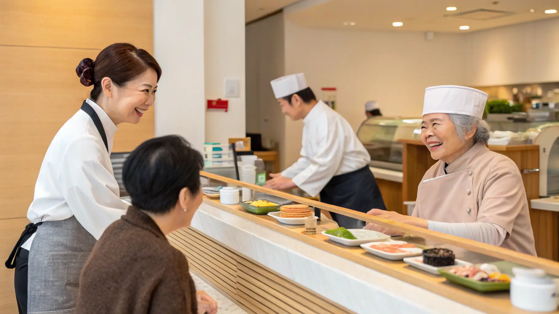 식당, 카페, 병원 등에서 점원이 손님 수를 확인할 때 - 何名様ですか