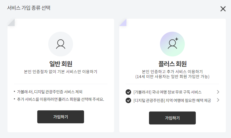 디지털관광주민증 가입방법