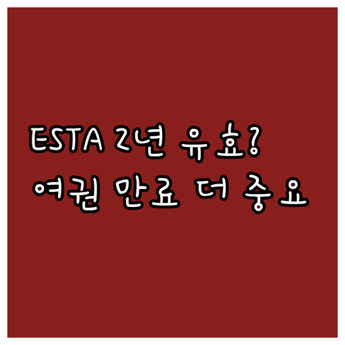 ESTA 유효기간 2년의 진실 여권 ..