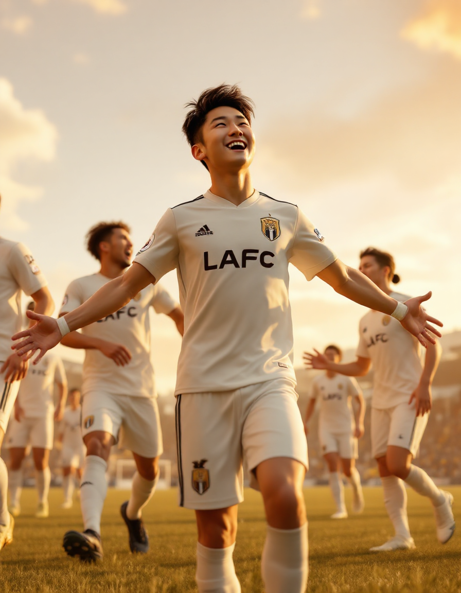 lafc 유니폼 입은 축구선수 이미지 