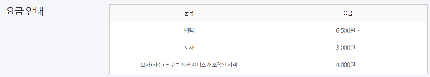 크린토피아-모자와-가방-세탁가격