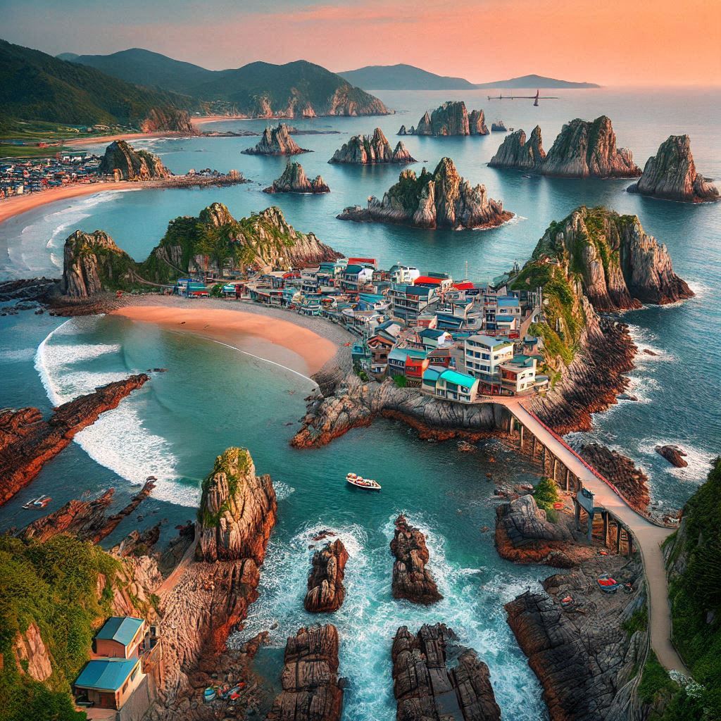 忠清道西海岸のオソサン初夏の風景