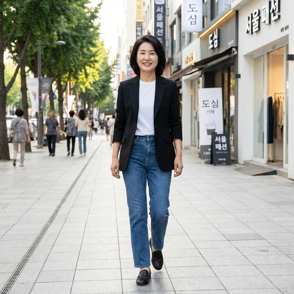 뱃살 가려주는 미시 청바지 핏 고르는 법