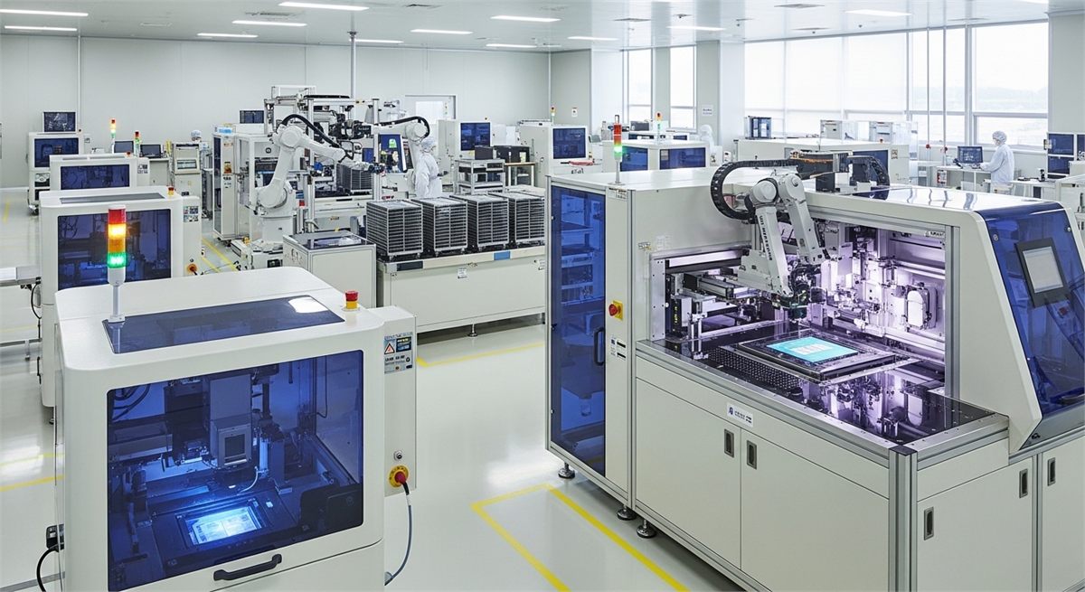 차세대 패키징 장비가 배치된 공정 라인 전경 