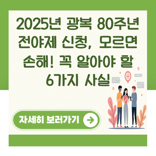 2025년 광복 80주년 전야제 신청, 모르면 손해! 꼭 알아야 할 6가지 사실 대표 이미지