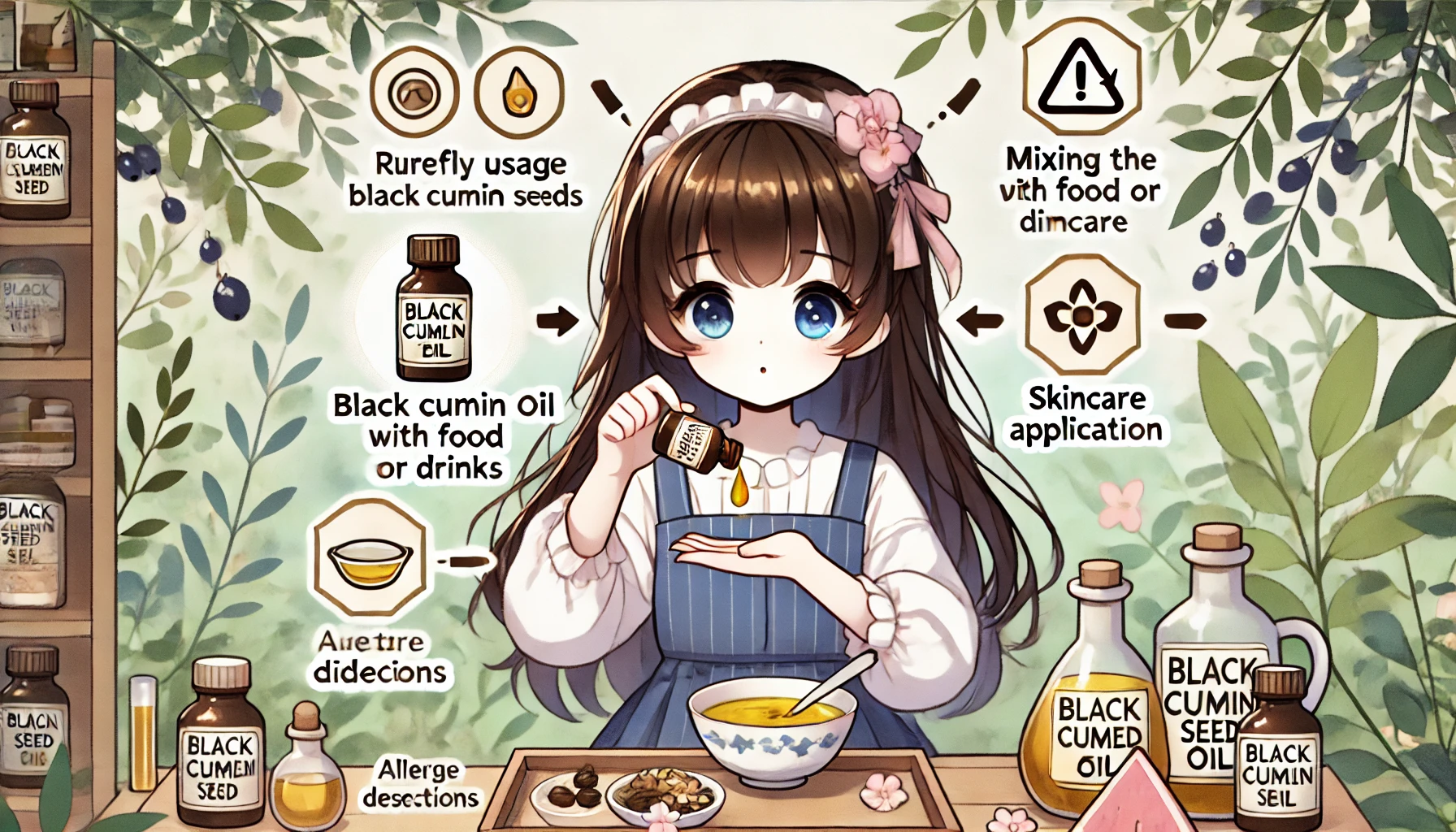 블랙 커민 씨앗 오일 사용법 및 주의사항