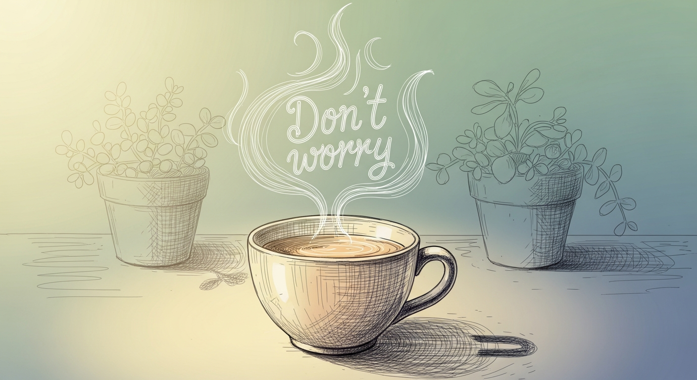 아늑한 차 한 잔으로 위로와 괜찮다는 메시지