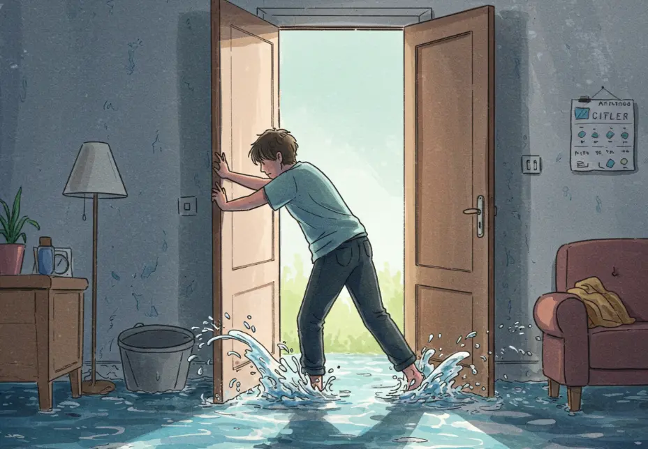 방에 물이 차서 밀어내는 꿈 해몽