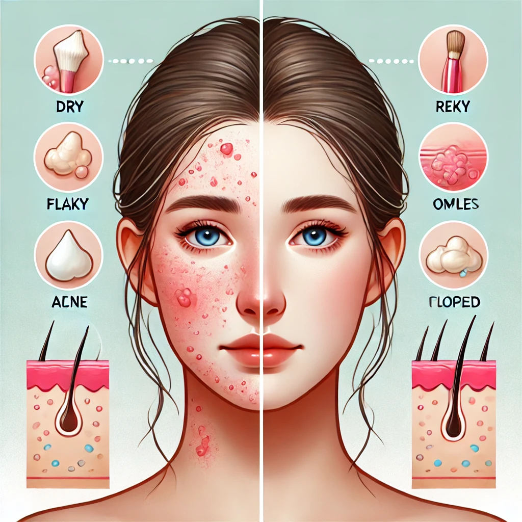 잘못된 피부 진단 루틴 결과