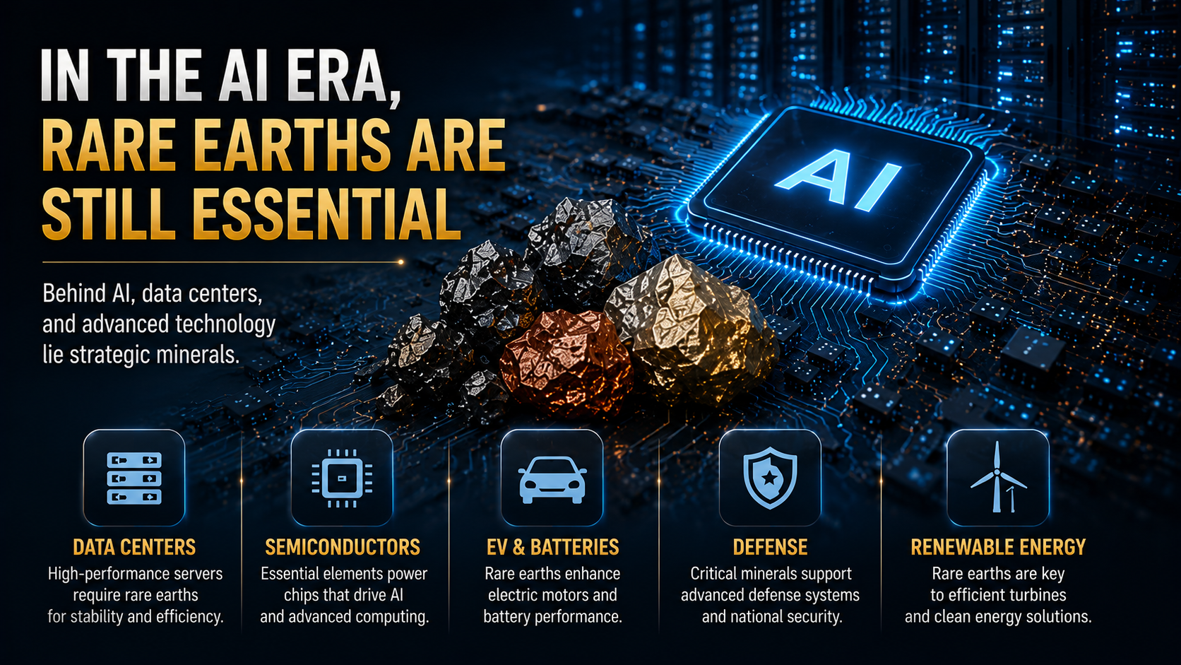 AI growth driven by rare earth minerals and strategic resources