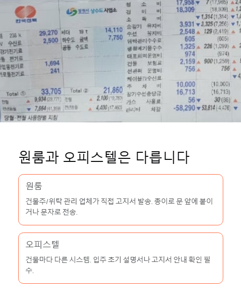 원룸과 오피스텔은 다릅니다