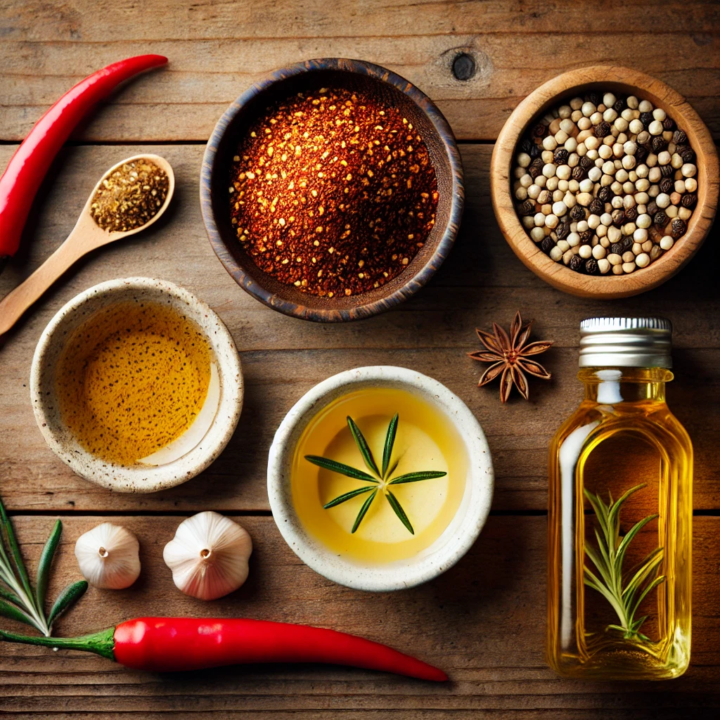 🛒 필요한 재료 (초간단 버전!)
✔ 고춧가루 3큰술
✔ 참기름 2큰술
✔ 식용유 5큰술