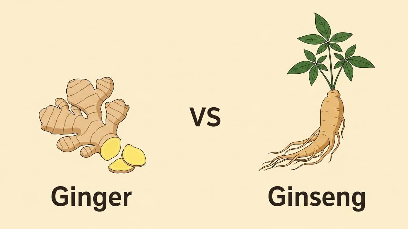 생강 VS 인삼 (면역력, 순환, 효과)