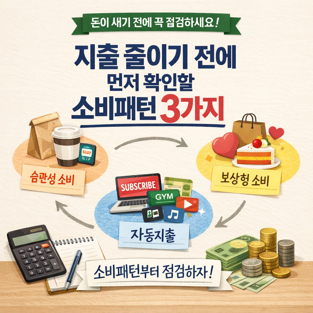 지출을 줄이기 전에 먼저 확인할 소비패턴 3가지