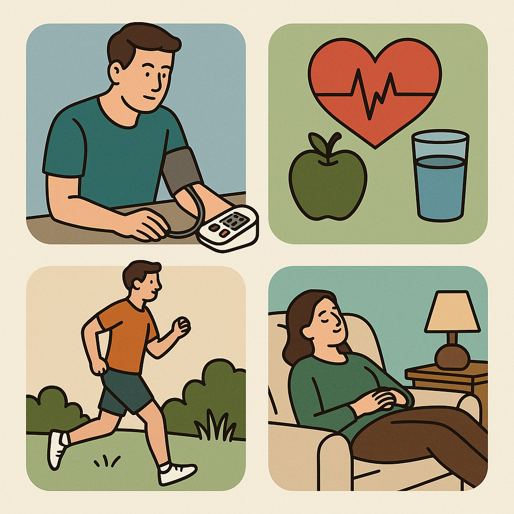 혈압낮추는 생활습관에 대한 이미지