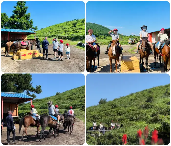 승마 체험 하러가는 과정과 승마 체험 사진 입니다.