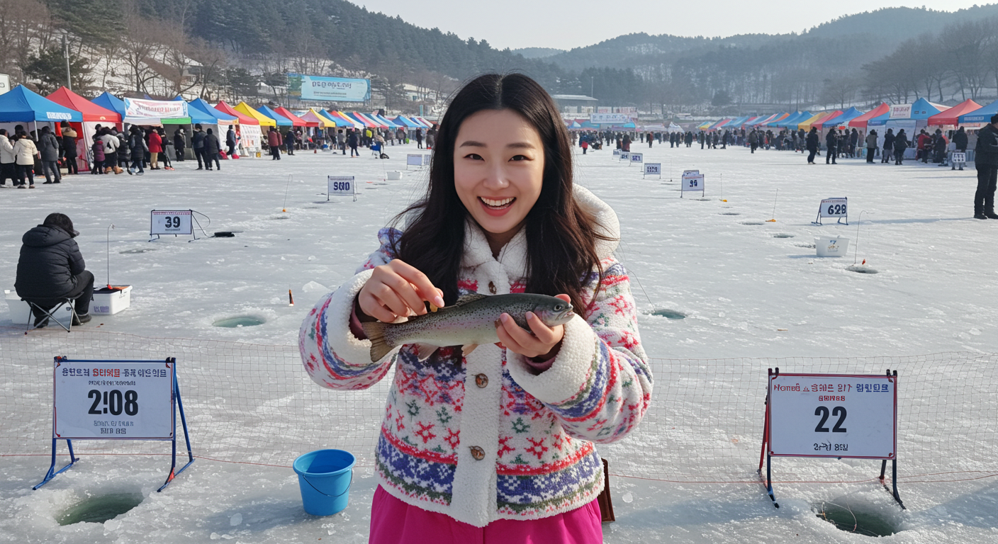 송어를 잡는 사람