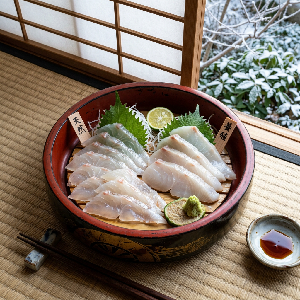 자연산 도다리와 양식 가자미 구별법