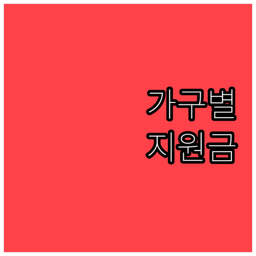민생회복지원금 가구원 수별 예상 지급..