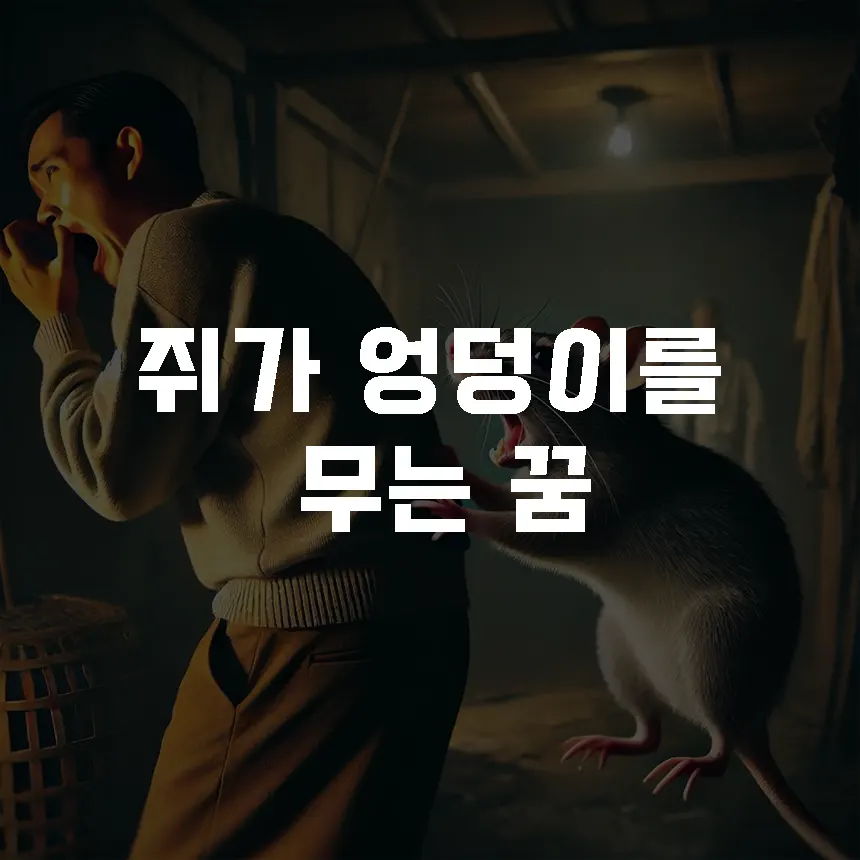 쥐가 엉덩이 무는 꿈