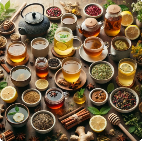 면역력에 좋은 차 관련 이미지