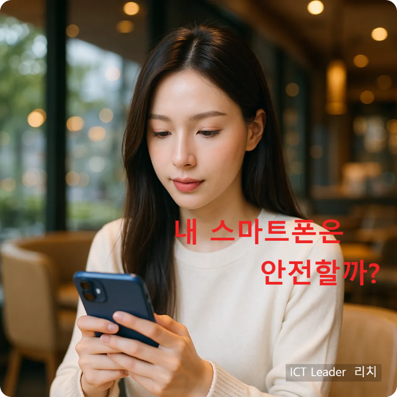고급 카페에서 스마트폰을 바라보는 하얀 피부의 20대 한국 여성