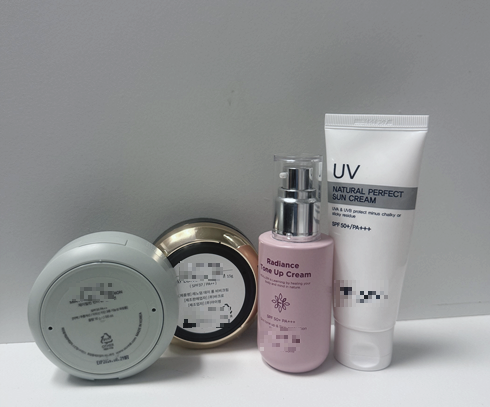 일상 자외선 차단 루틴에 사용하는 선크림과 선쿠션 예시