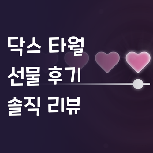 닥스 하우스테디 타월, 왜 선물로 좋..